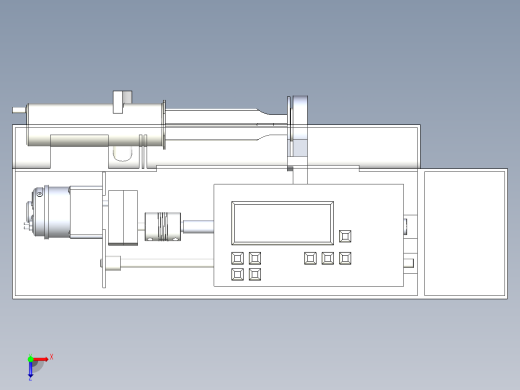定量注射器三维模型俯视缩略图