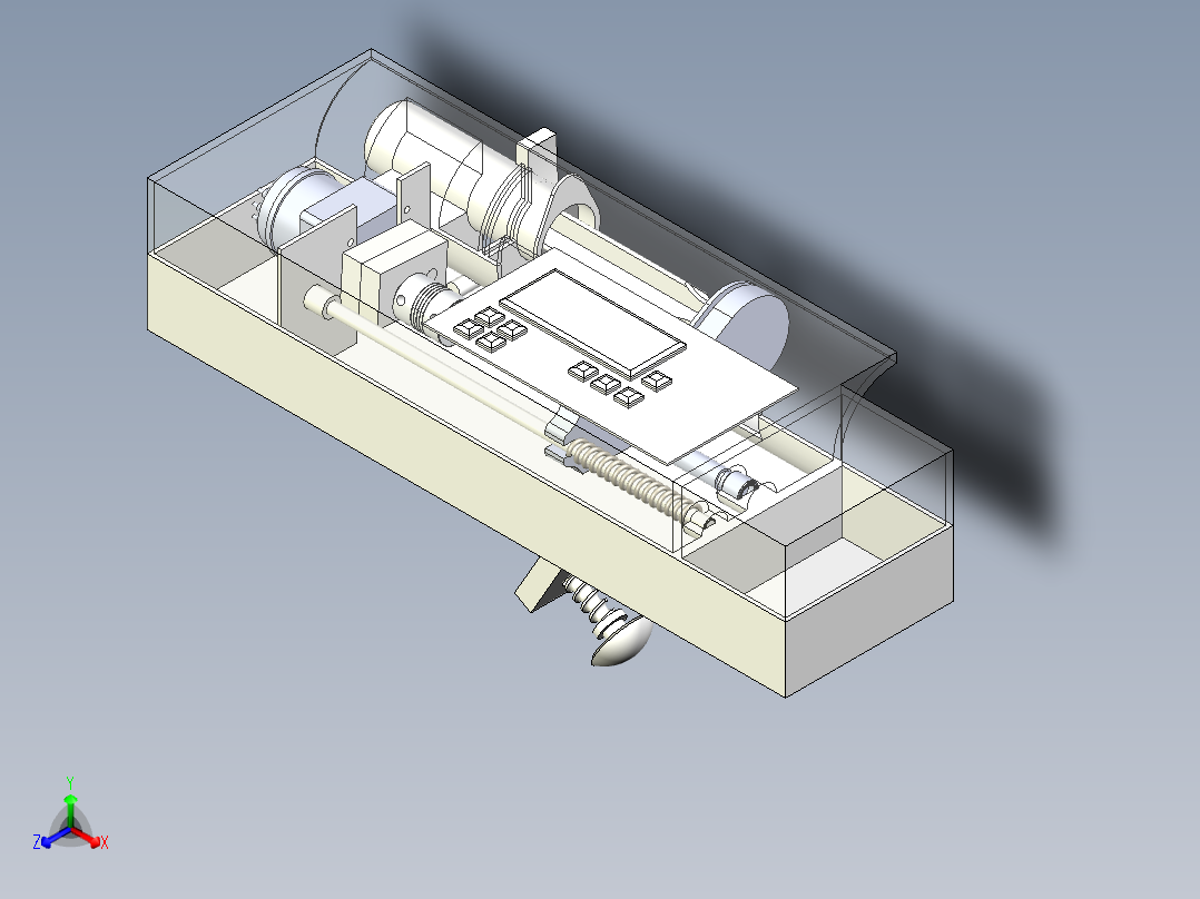 定量注射器三维模型正等轴测图