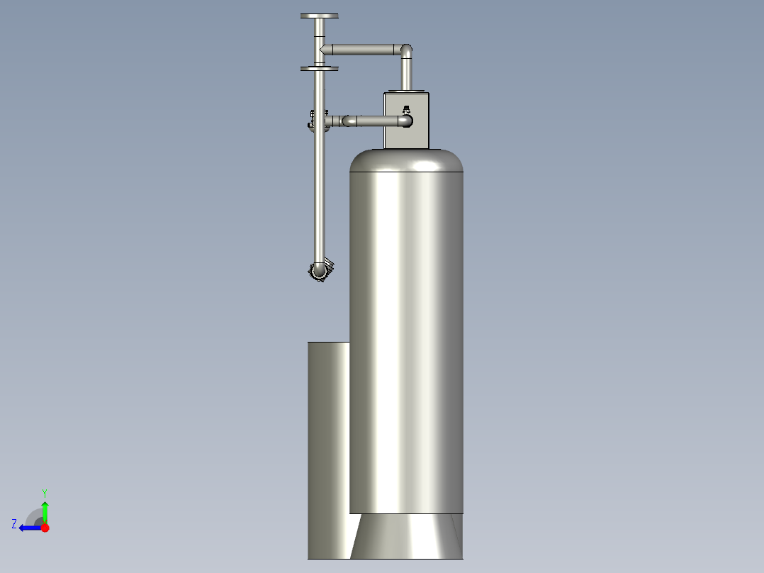 软化水装置组装模块右视图