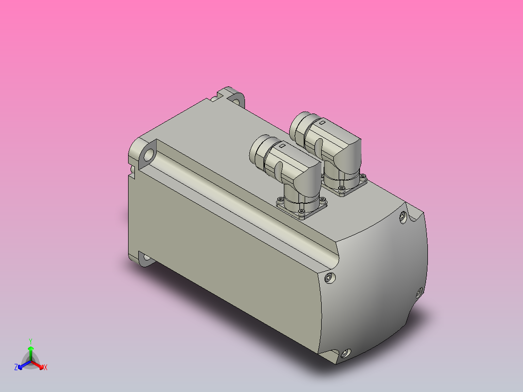 FESTO伺服马达EMMS-AS-100-SK-HS-RRB正等轴测图