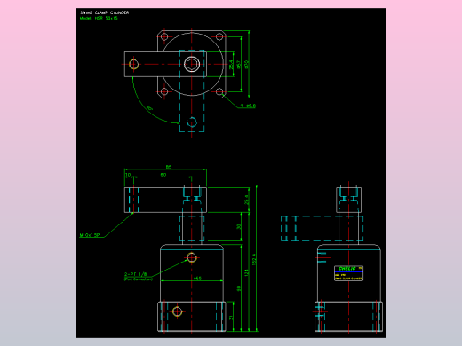 薄型气缸转角下压缸2D-HSR50x15