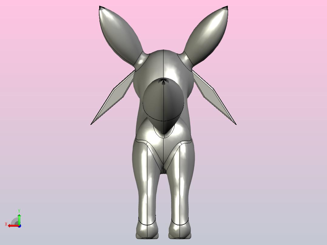 Glaceon 宝可梦后视图