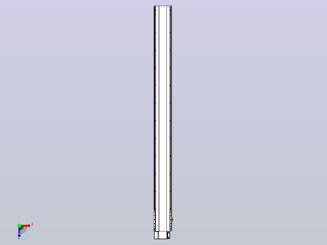 皮带直线轴半封闭可选导轨TPA-HNB-202D-140-L2200-LP-C-P75-N3俯视图