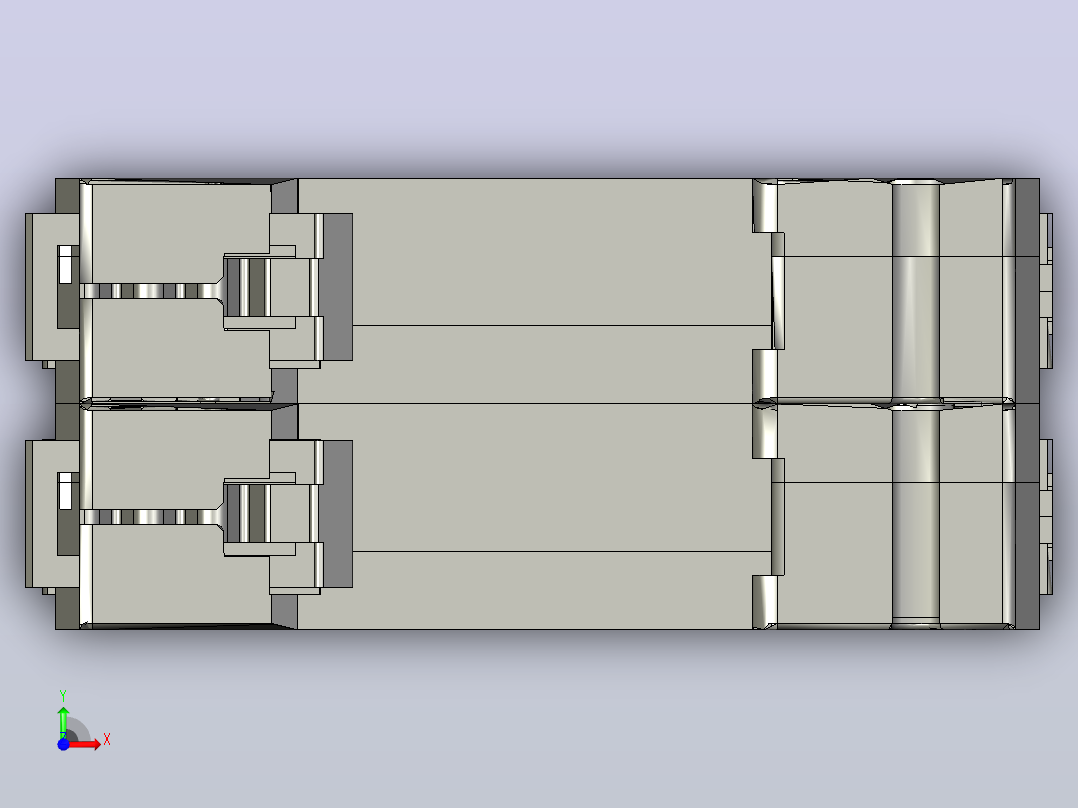 DZ47-60M 2P小型断路器三维模型 2020202前视图