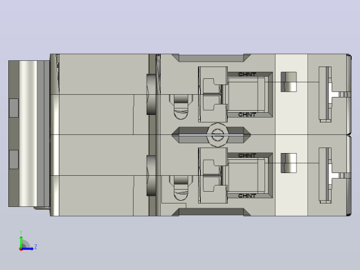 DZ47-60M 2P小型断路器三维模型 2020202左视缩略图