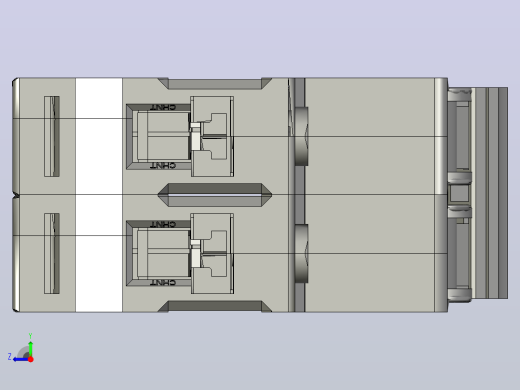 DZ47-60M 2P小型断路器三维模型 2020202右视缩略图