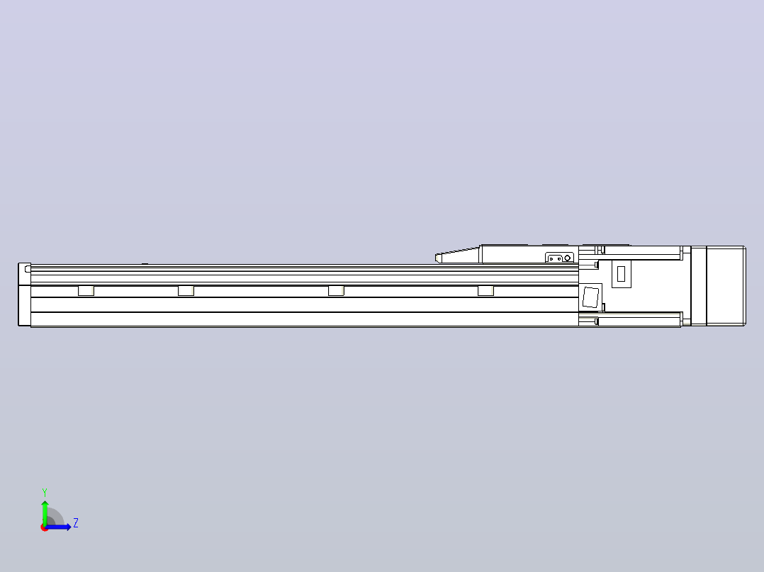 滚珠丝杠直线轴内置导轨TPA-GCR-150-2010C-L400-MR-M75-N3左视图