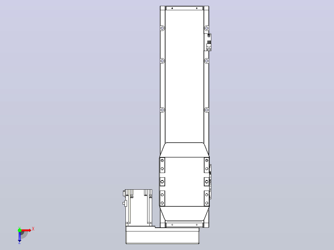 滚珠丝杠直线轴内置导轨TPA-GCR-150-2010C-L400-MR-M75-N3俯视图