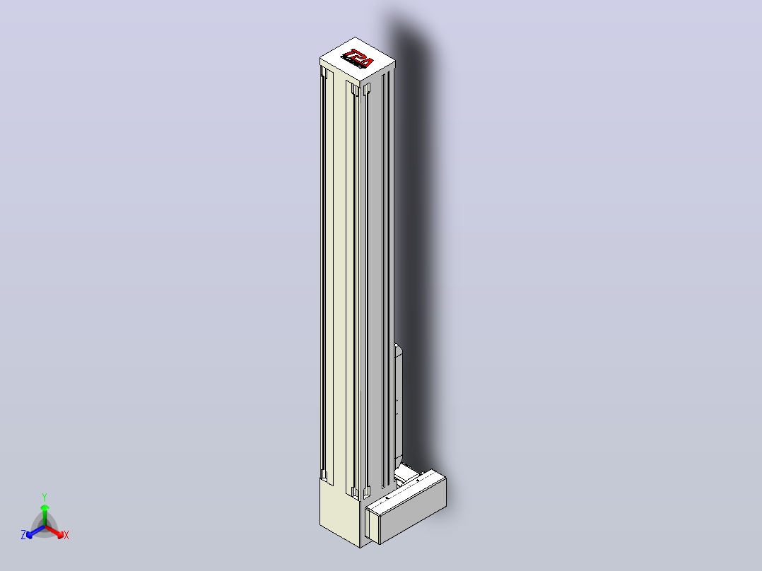 伺服电机集成皮带传动直线执行器TPA-OCB-140-256-L650-LU-P75-N3主视图