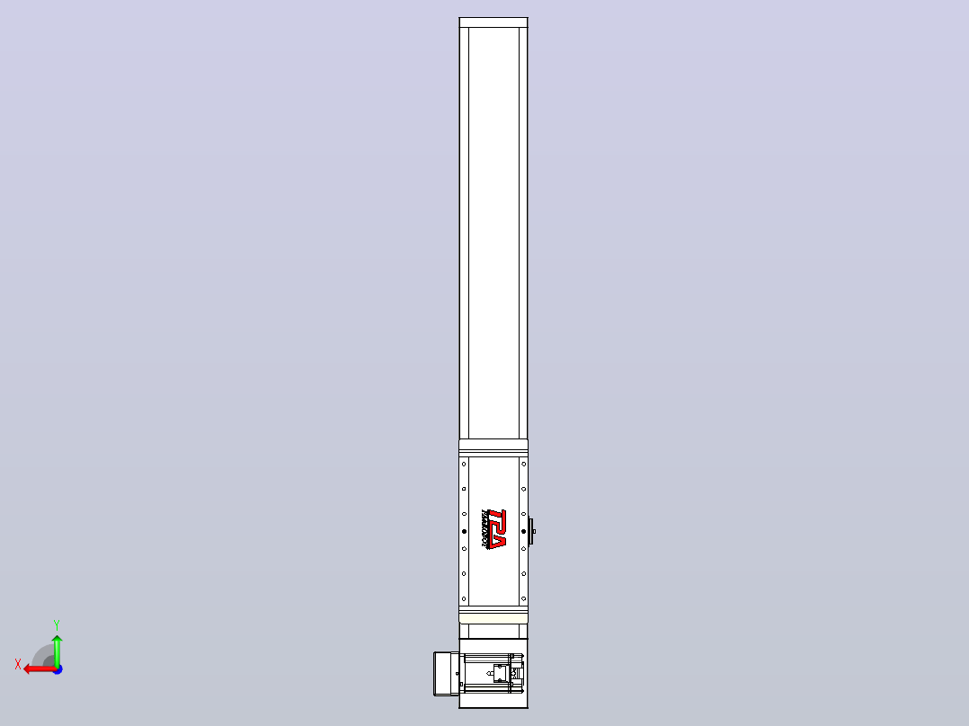 伺服电机集成皮带传动直线执行器TPA-OCB-140-256-L650-LU-P75-N3后视图
