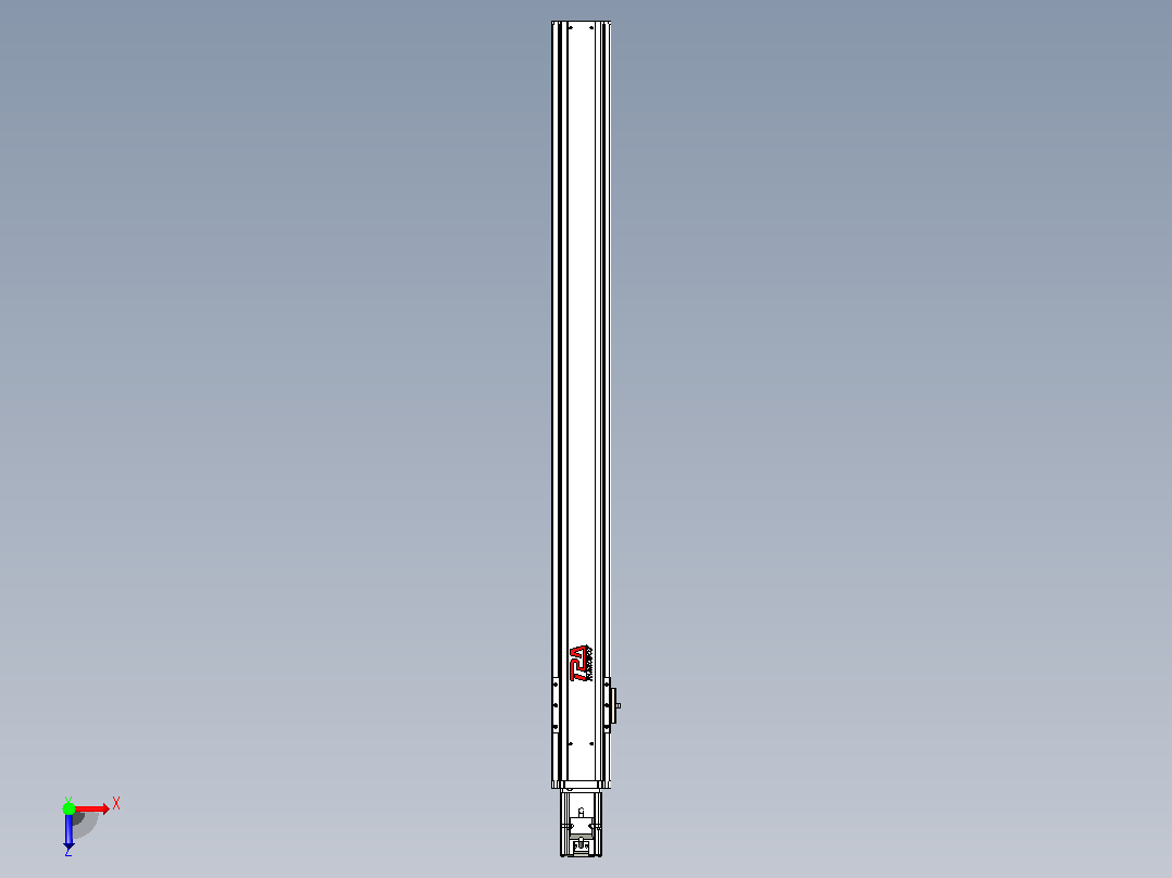 日规模组半封闭丝杆TPA-HNR-85S-1610C-L900-M-Y-P20-N3俯视图