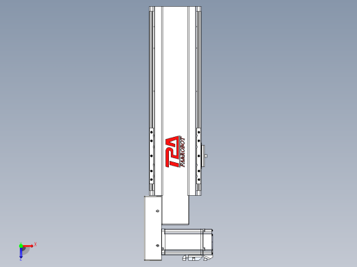 皮带直线轴半封闭可选导轨TPA-HNB-120D-110-L200-ML-Y-P40-N3俯视缩略图