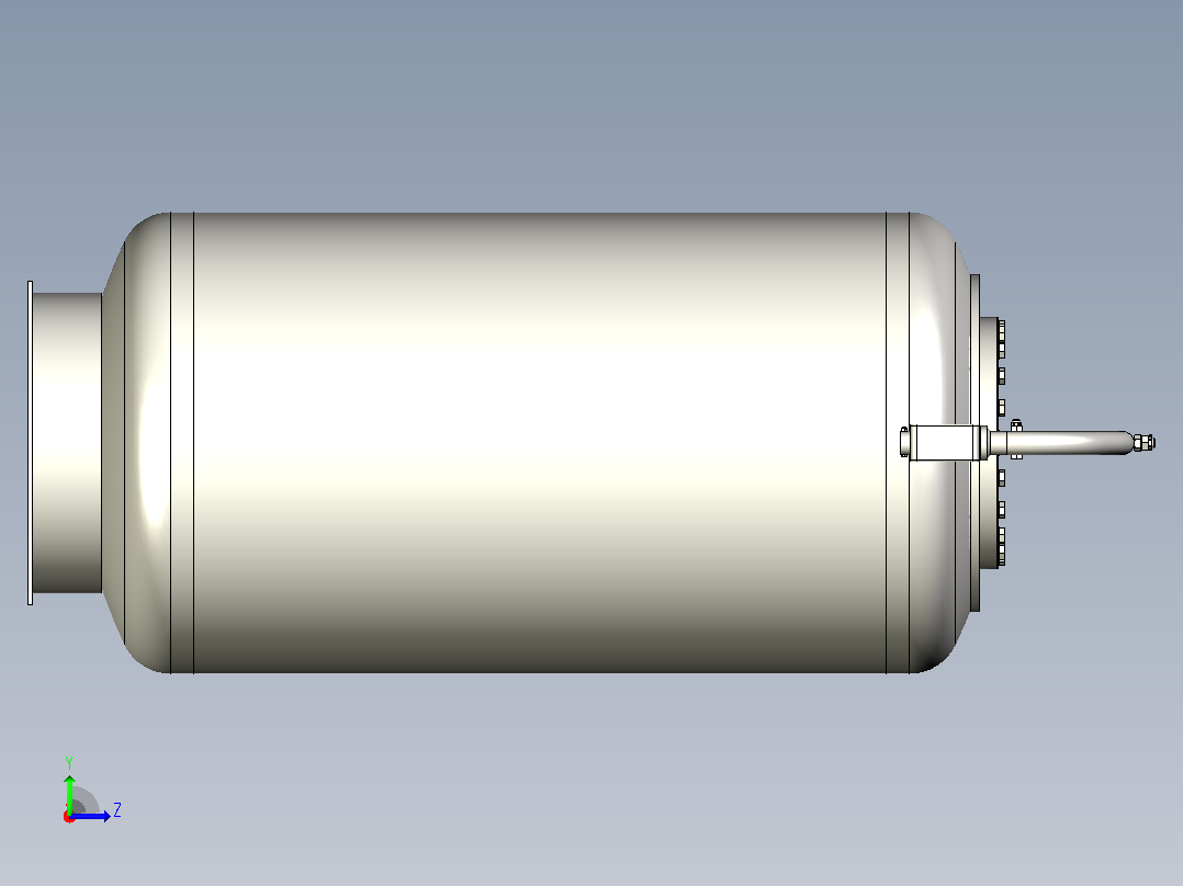 分离器分离设备separator-11831-模型格式为 stp左视图