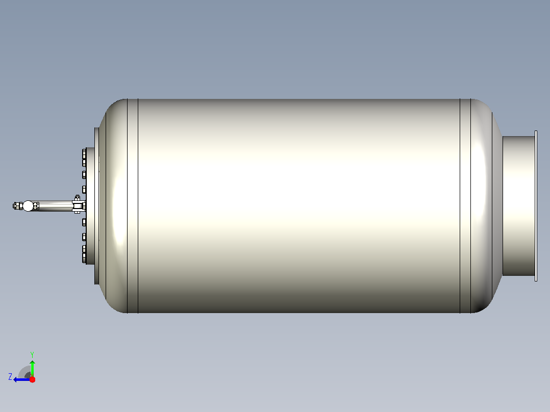 分离器分离设备separator-11831-模型格式为 stp右视图