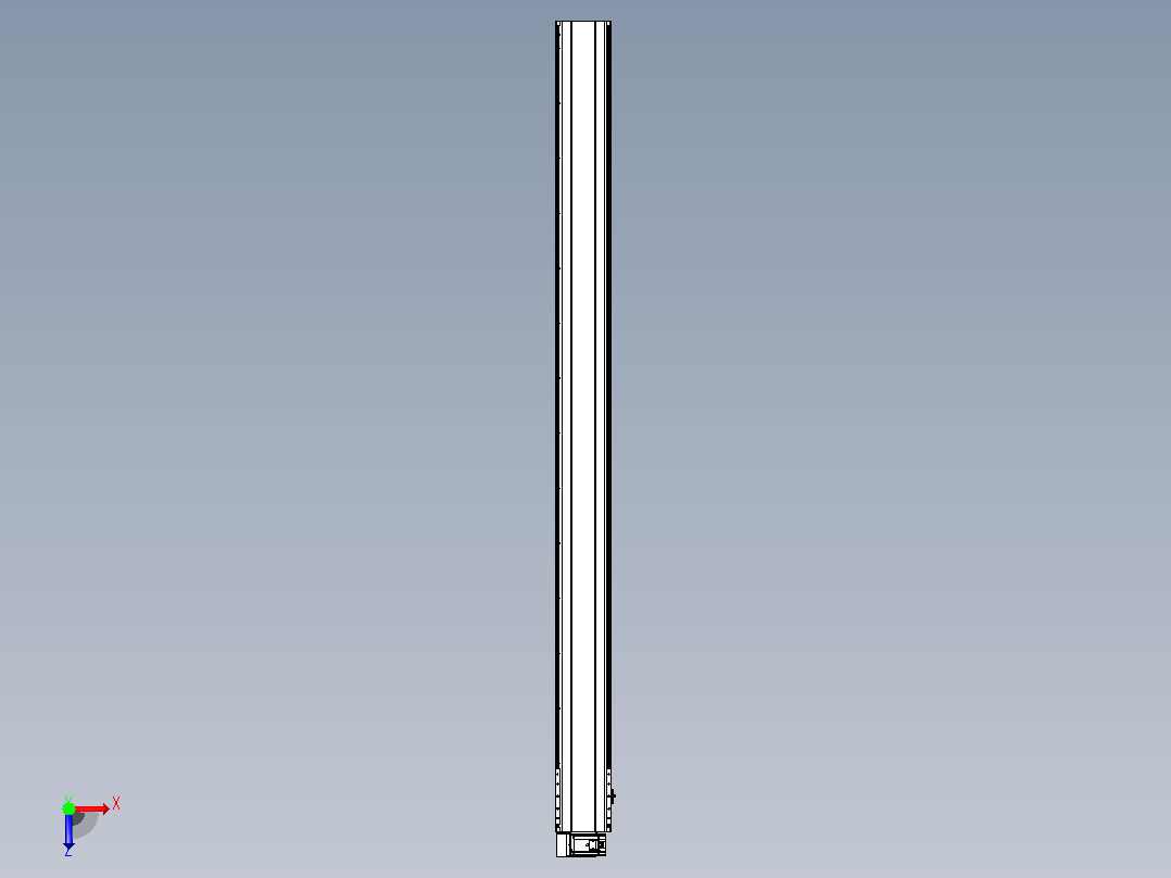 皮带直线轴半封闭可选导轨TPA-HNB-202D-140-L2600-LU-Y-P75-N3俯视图