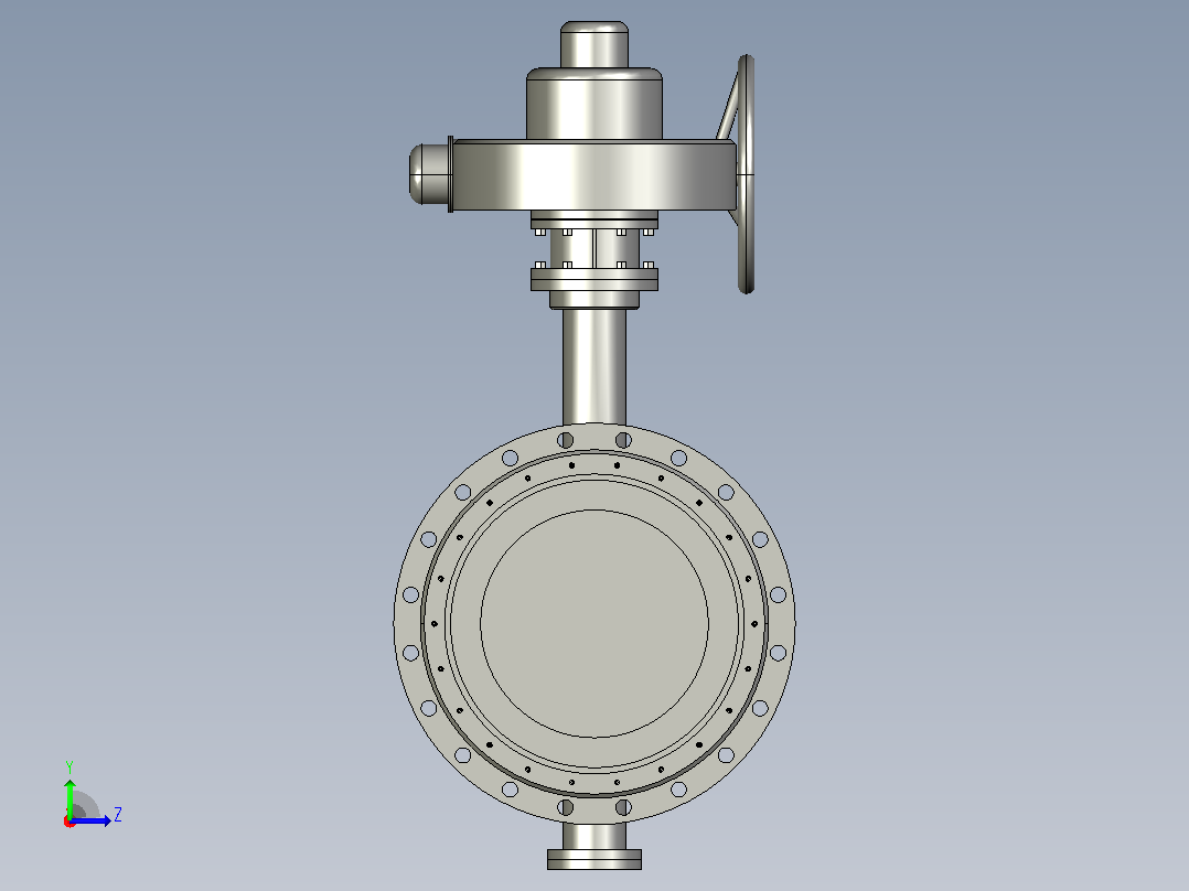 Dt943H(F)-10C.P.R.V-B[DN500]阀，截止阀，风阀，蝶阀左视图