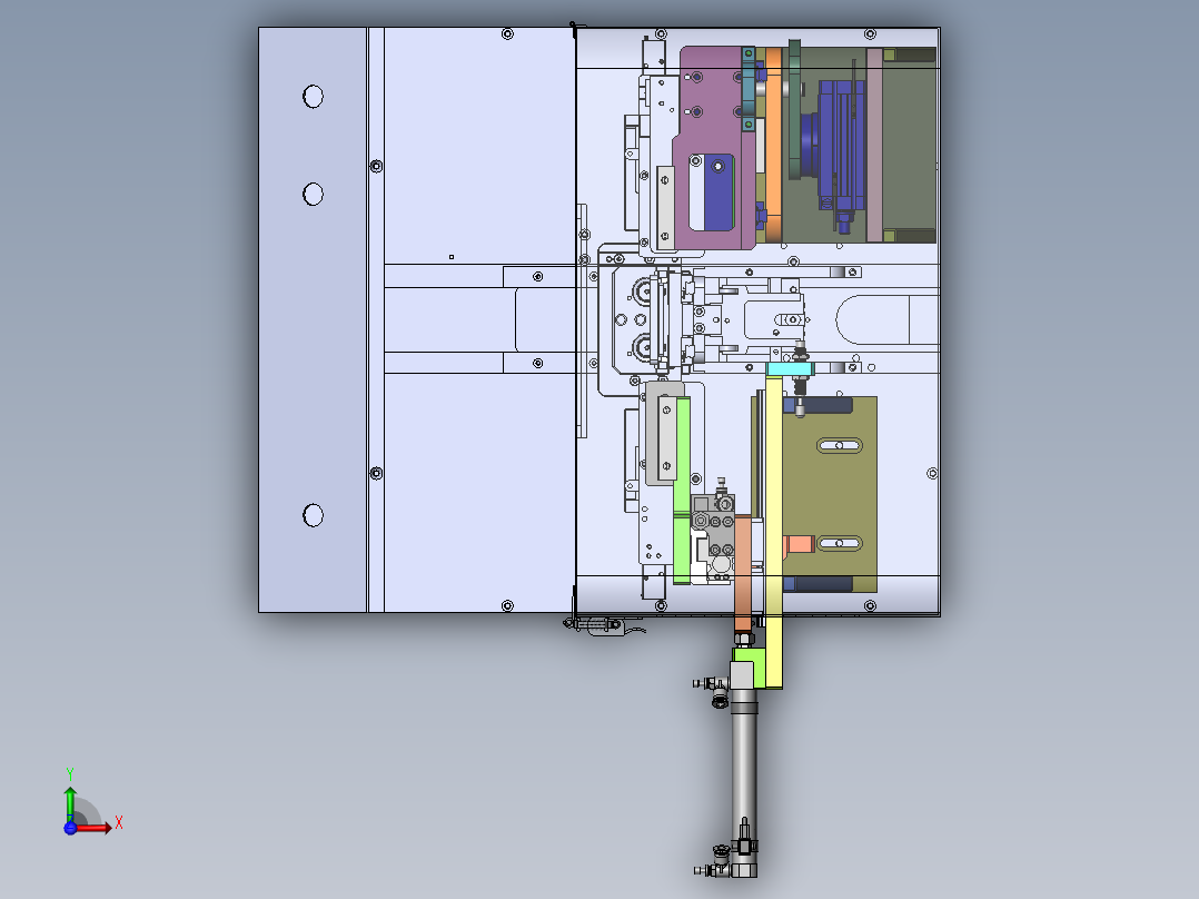沾锡机半自动上料治具前视图