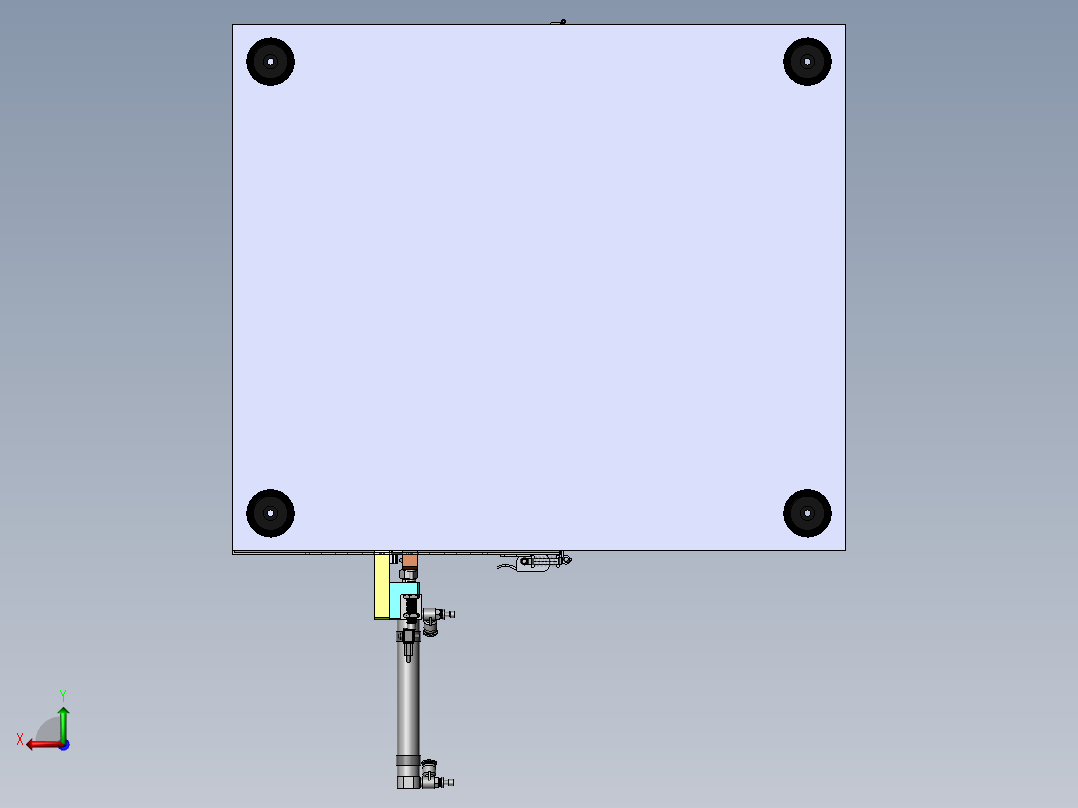 沾锡机半自动上料治具后视图