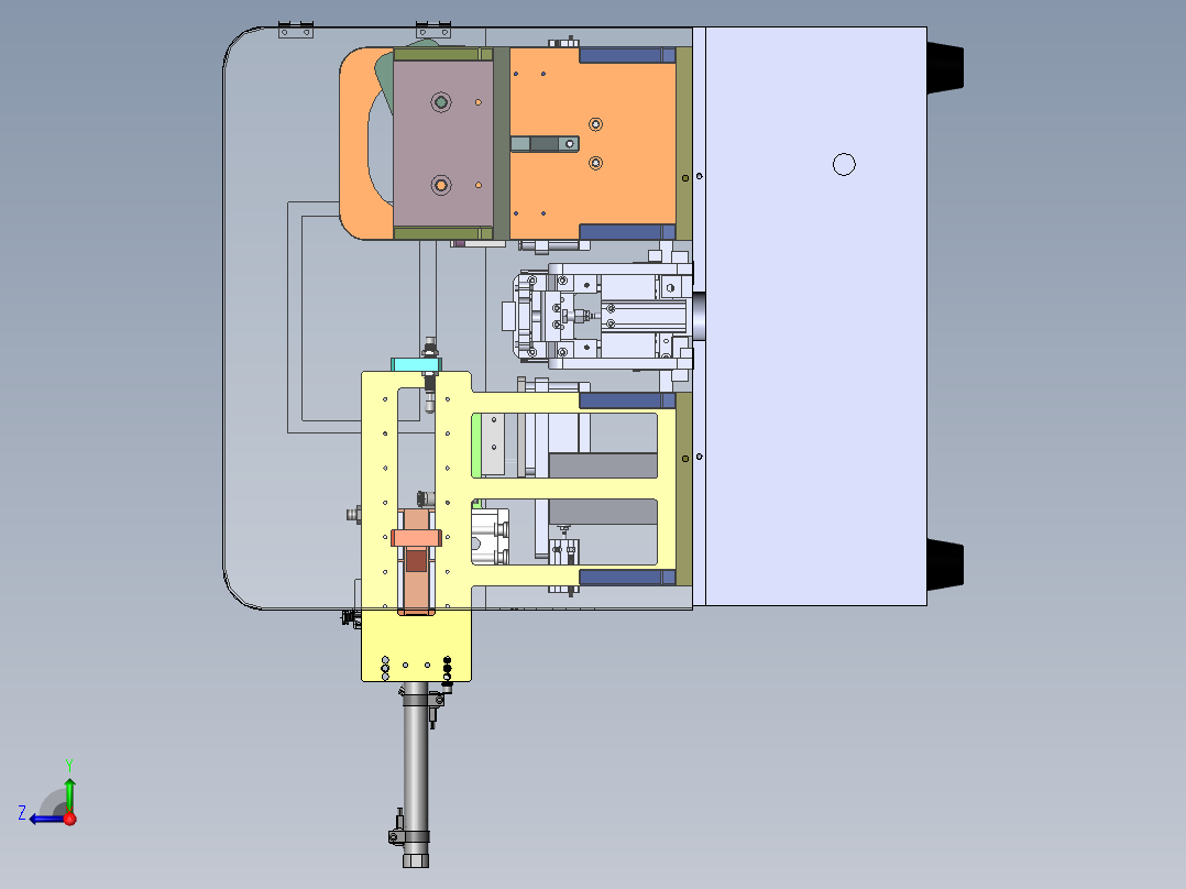 沾锡机半自动上料治具右视图