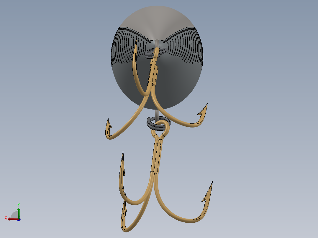 Ugly Duckling路亚Lure假鱼饵模型3D图纸 Solidworks设计 附IGS后视图