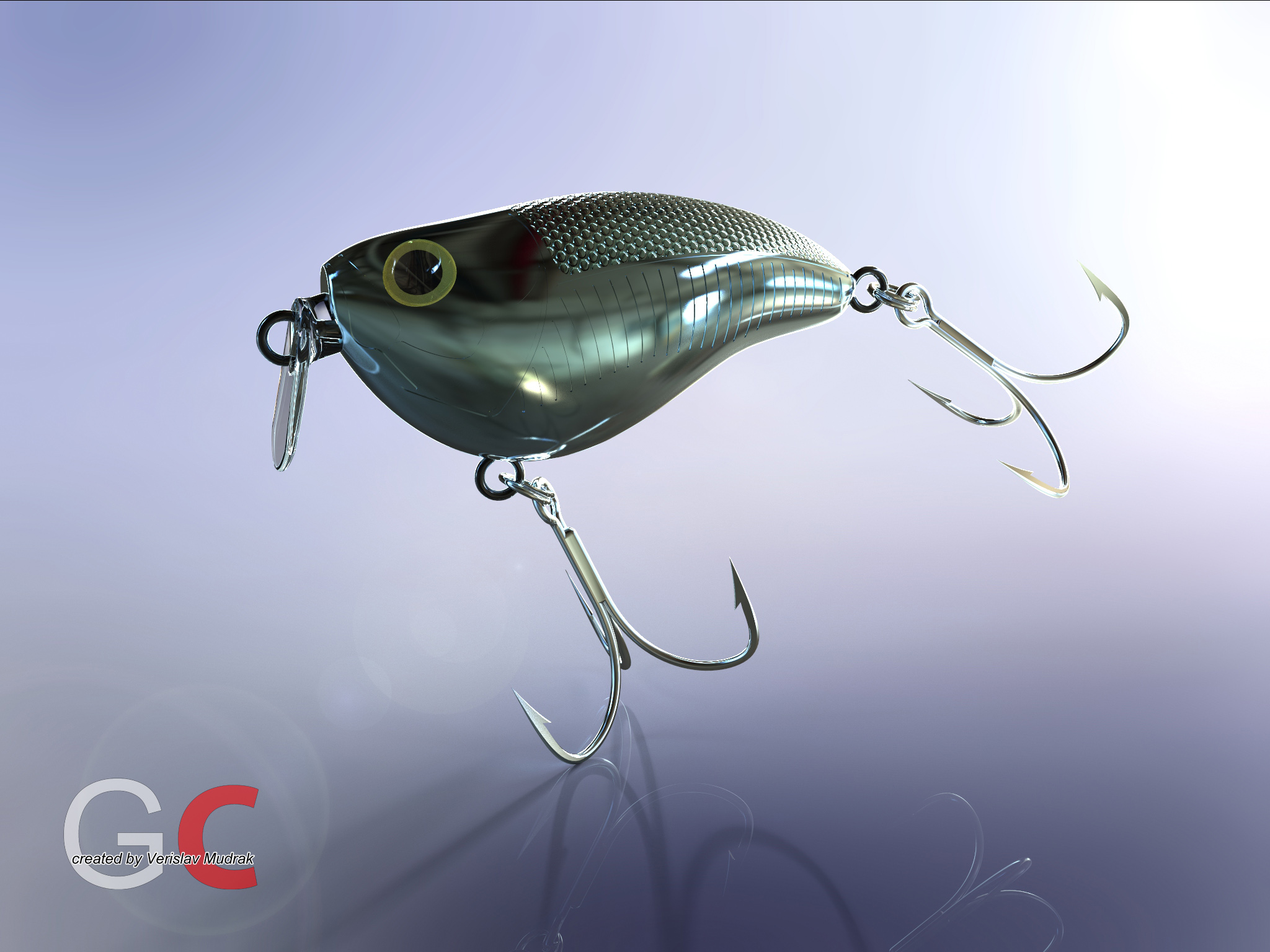 Ugly Duckling路亚Lure假鱼饵模型3D图纸 Solidworks设计 附IGS