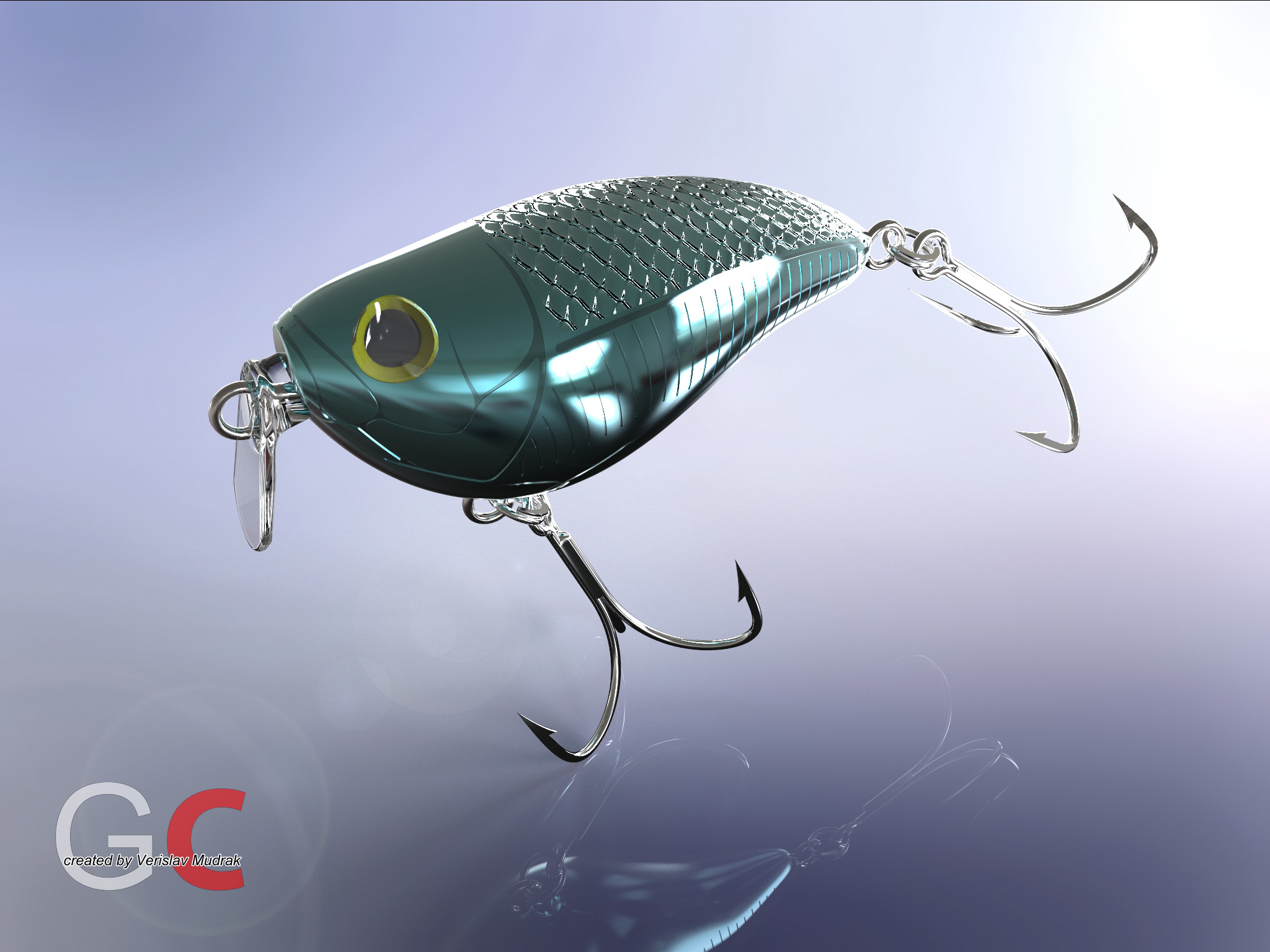 Ugly Duckling路亚Lure假鱼饵模型3D图纸 Solidworks设计 附IGS