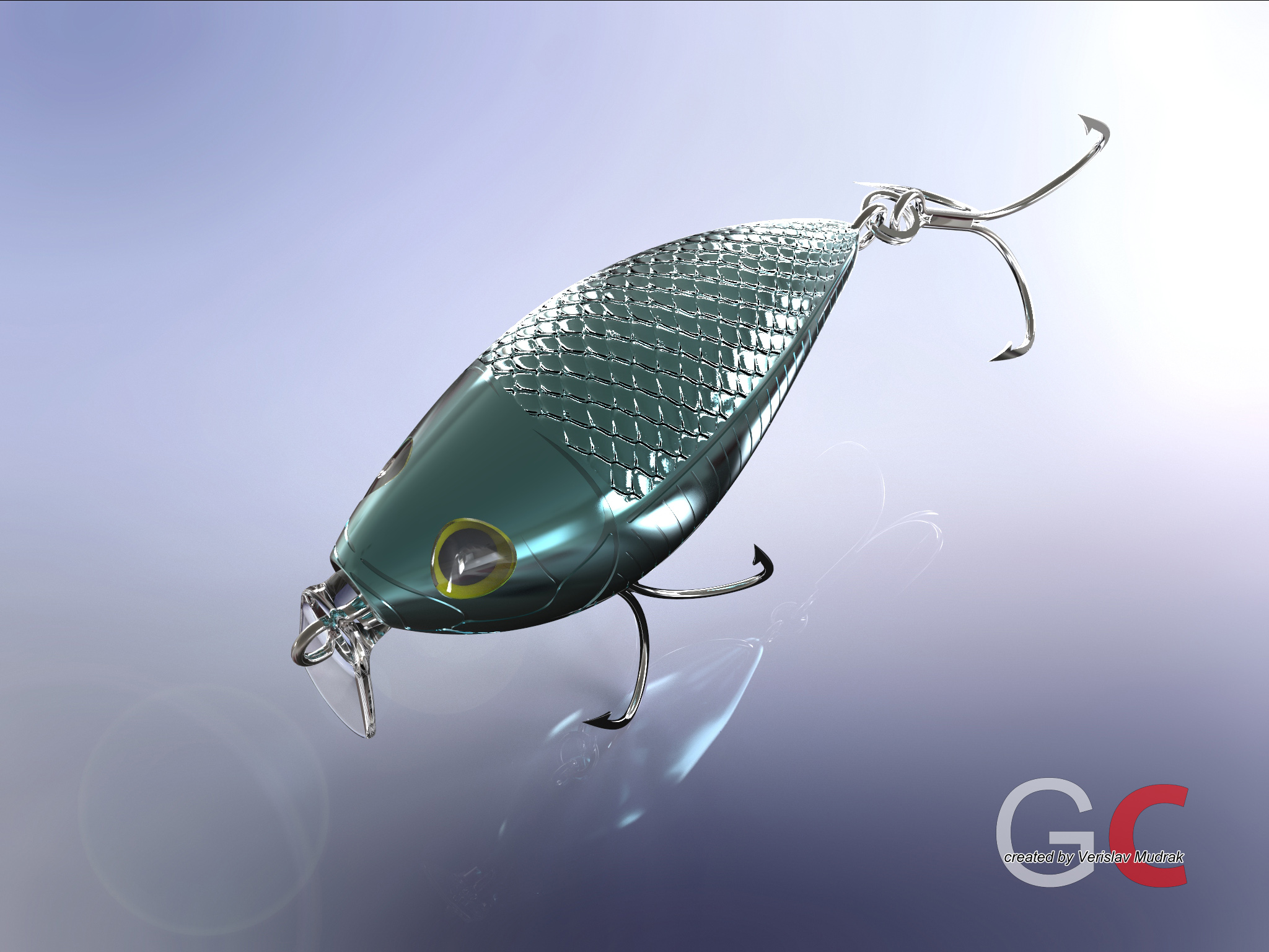 Ugly Duckling路亚Lure假鱼饵模型3D图纸 Solidworks设计 附IGS