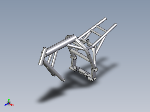 摩托车骨架模型3D模型正等轴测缩略图