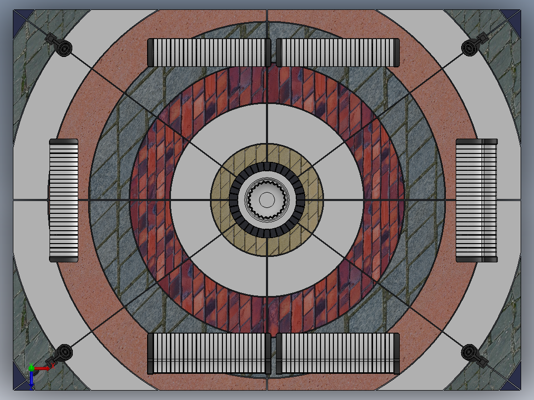 solidworks 公园俯视图