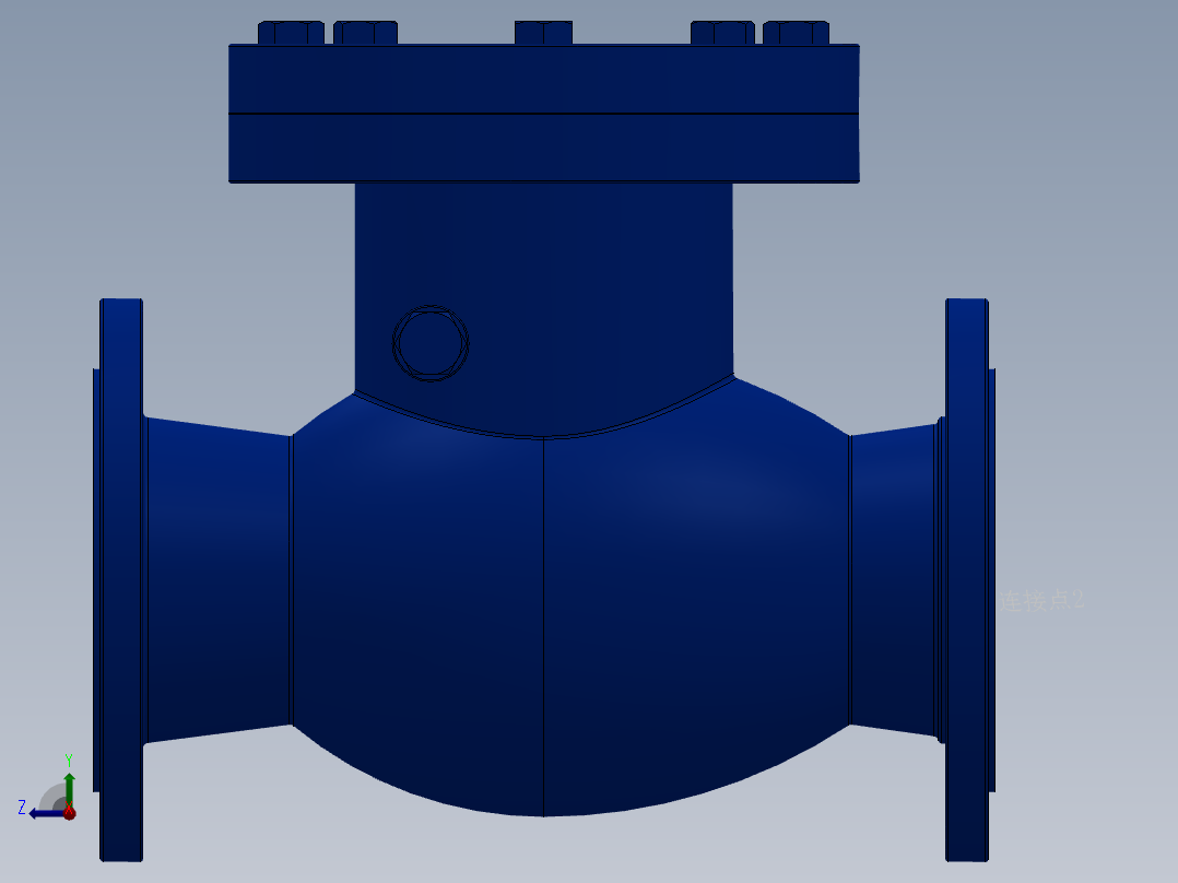 旋启式止回阀-铸铁 DN50-DN300右视图