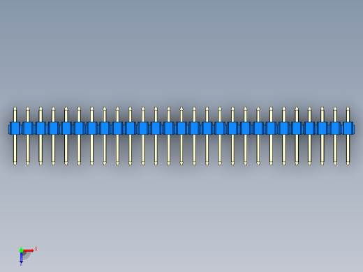 彩色公头100mil（2.54mm）系列-DS1021_blue_2x27p_100mil_Type1_rev1.0俯视缩略图