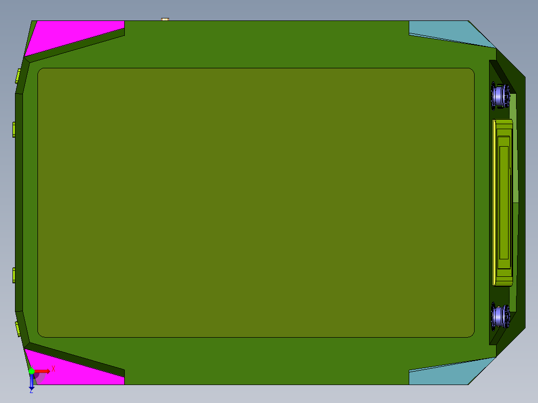 原地旋转顶升台面智能搬运车俯视图