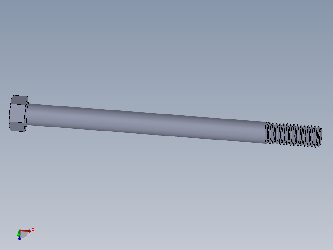 UNC 六角螺栓-Hex Bolt 0.4375-14 x 6.SLDPRT