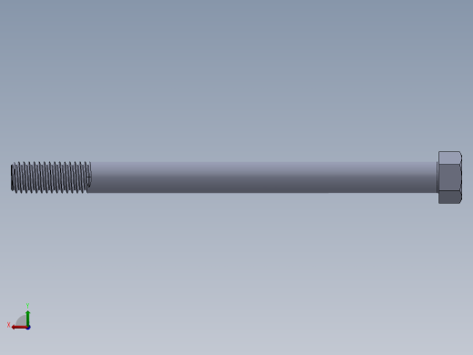 UNC 六角螺栓-Hex Bolt 0.4375-14 x 6.SLDPRT后视缩略图