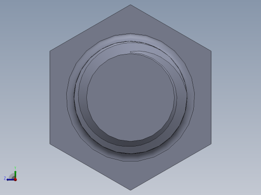 UNC 六角螺栓-Hex Bolt 0.4375-14 x 6.SLDPRT右视缩略图