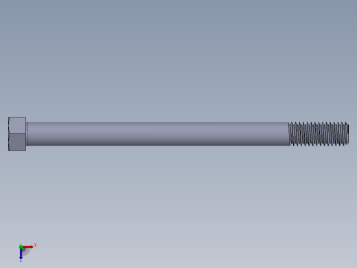 UNC 六角螺栓-Hex Bolt 0.4375-14 x 6.SLDPRT俯视缩略图