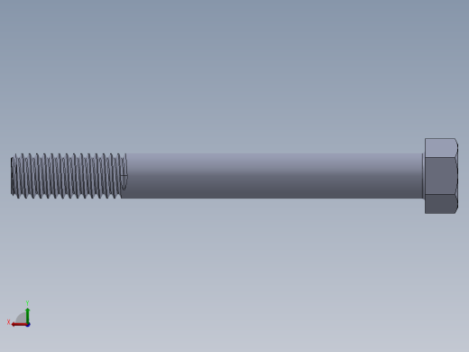UNC 六角螺栓-Hex Bolt 0.4375-14 x 4.SLDPRT后视缩略图