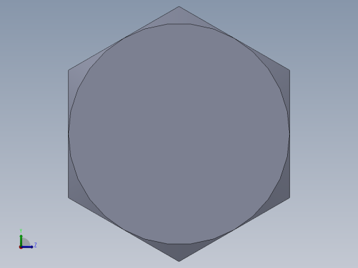 UNC 六角螺栓-Hex Bolt 0.4375-14 x 4.SLDPRT左视缩略图