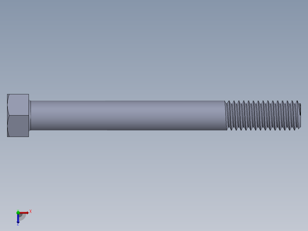 UNC 六角螺栓-Hex Bolt 0.4375-14 x 4.SLDPRT俯视图