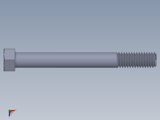 UNC 六角螺栓-Hex Bolt 0.4375-14 x 4.SLDPRT俯视缩略图