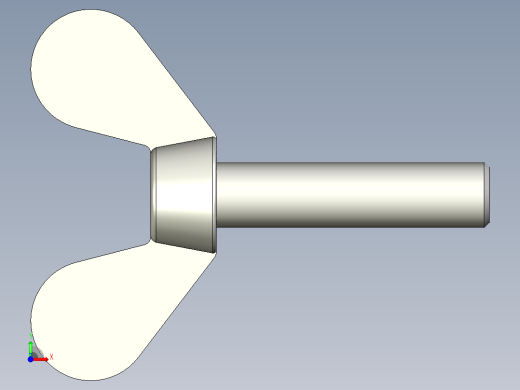 带耳螺钉-DIN_316_Wing_screws_6x0.75x25-22-11_33_2.3_17_6.stp前视缩略图