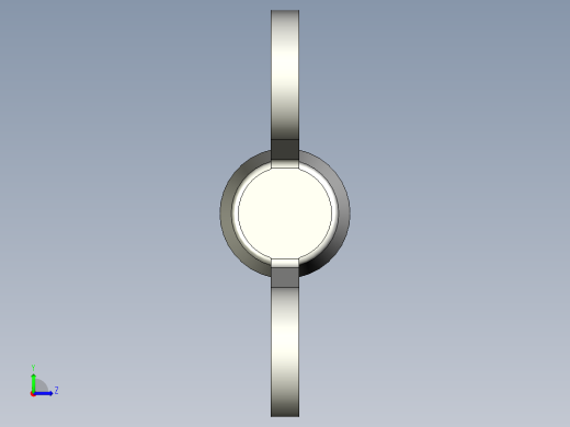 带耳螺钉-DIN_316_Wing_screws_6x0.75x25-22-11_33_2.3_17_6.stp左视缩略图