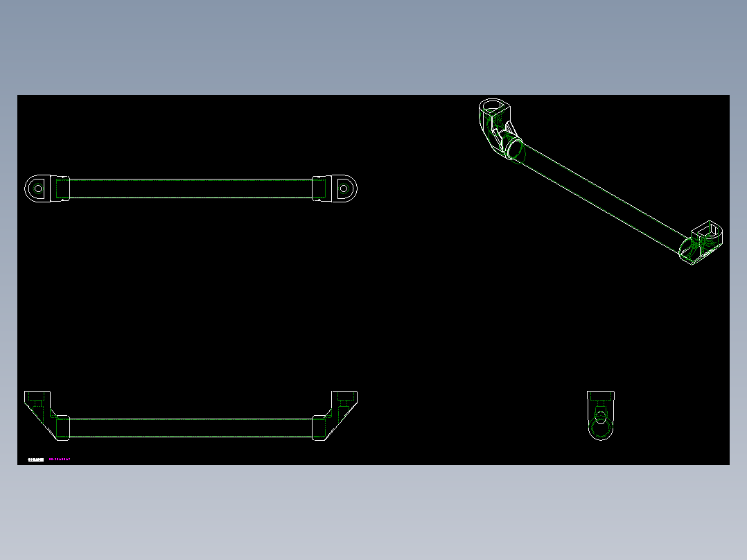 取手(鋁合金)(A)RS-2D多系列多零件图纸模型