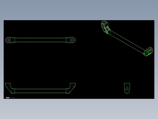 取手(鋁合金)(A)RS-2D多系列多零件图纸模型