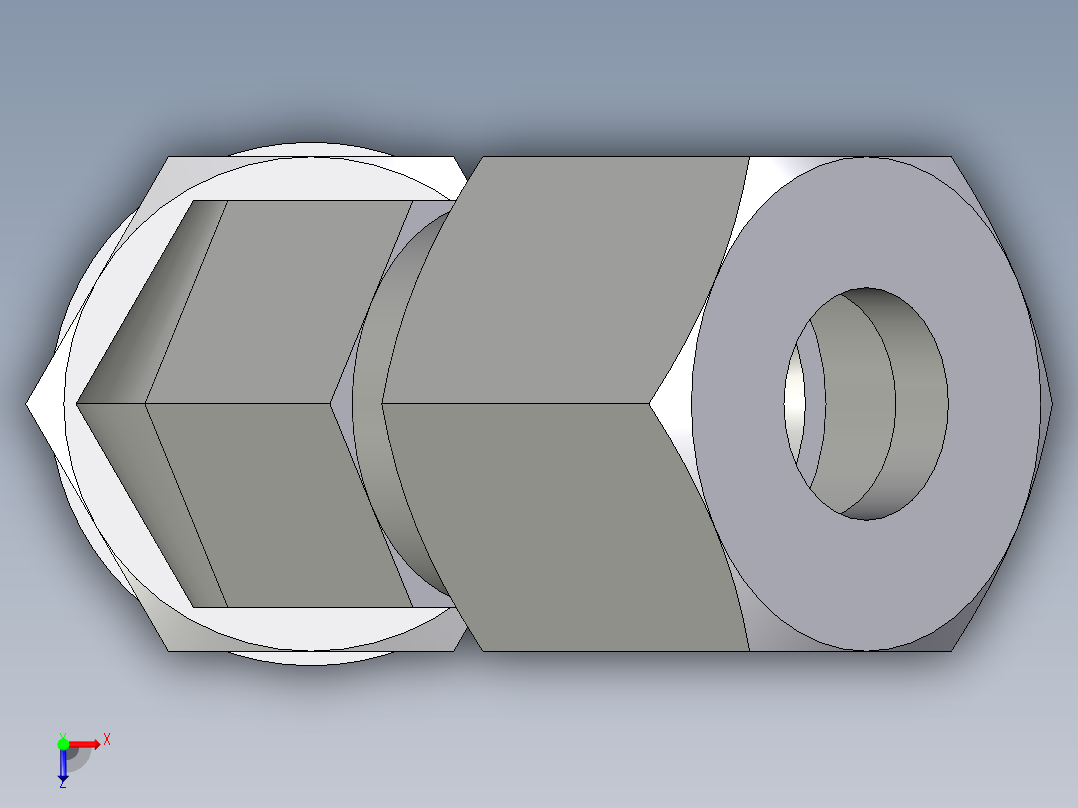 卡套式工业通用硬管接头EO_Adjustable_locknut_45_deg_elbow_VEE08ZLMORCF俯视图