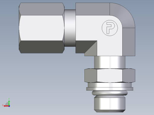 卡套式工业通用硬管接头EO_Adjustable_Locknut_elbow_WEE06ZLMORCF后视缩略图