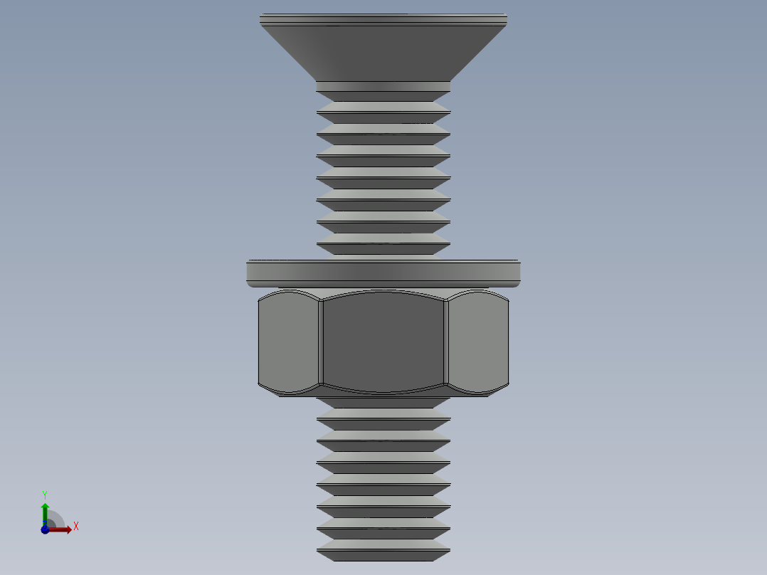 紧固件-M5-0.80 Flathead前视图