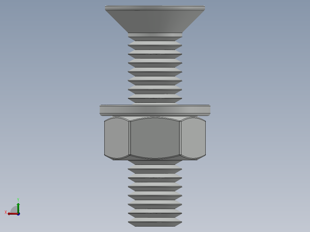 紧固件-M5-0.80 Flathead后视图
