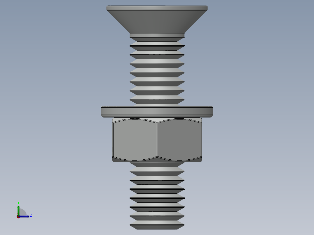 紧固件-M5-0.80 Flathead左视图