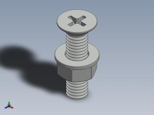 紧固件-M5-0.80 Flathead正等轴测缩略图